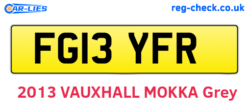 FG13YFR are the vehicle registration plates.