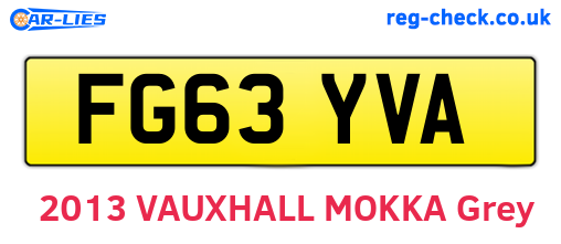 FG63YVA are the vehicle registration plates.