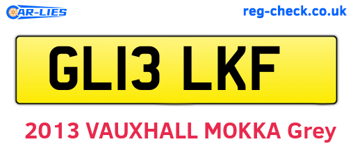 GL13LKF are the vehicle registration plates.