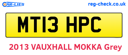 MT13HPC are the vehicle registration plates.