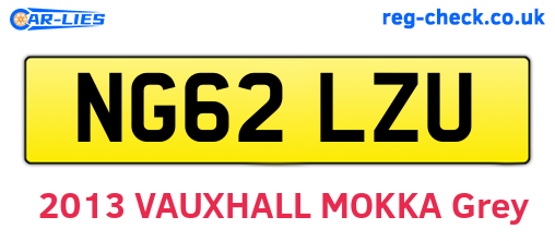 NG62LZU are the vehicle registration plates.