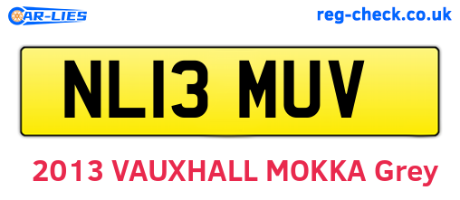 NL13MUV are the vehicle registration plates.