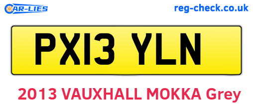 PX13YLN are the vehicle registration plates.