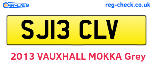 SJ13CLV are the vehicle registration plates.