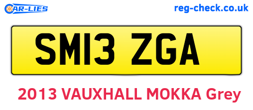 SM13ZGA are the vehicle registration plates.