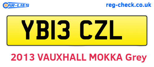 YB13CZL are the vehicle registration plates.