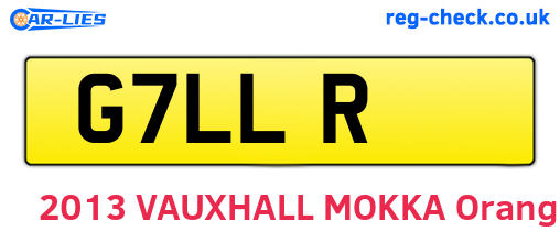 G7LLR are the vehicle registration plates.