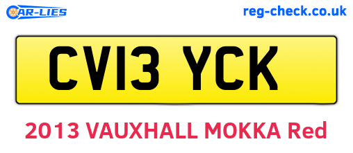 CV13YCK are the vehicle registration plates.