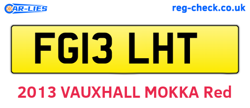 FG13LHT are the vehicle registration plates.