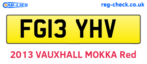 FG13YHV are the vehicle registration plates.