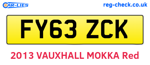 FY63ZCK are the vehicle registration plates.