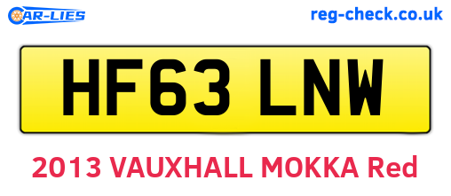 HF63LNW are the vehicle registration plates.