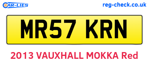 MR57KRN are the vehicle registration plates.