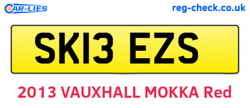 SK13EZS are the vehicle registration plates.