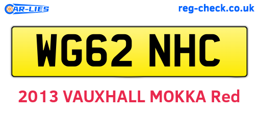 WG62NHC are the vehicle registration plates.