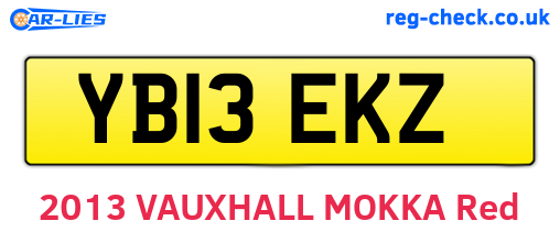 YB13EKZ are the vehicle registration plates.