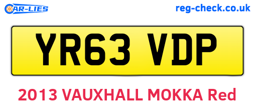 YR63VDP are the vehicle registration plates.