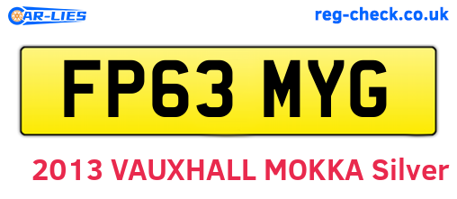 FP63MYG are the vehicle registration plates.