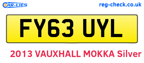 FY63UYL are the vehicle registration plates.