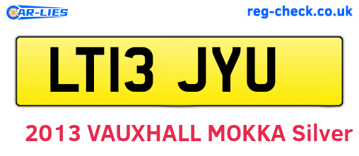 LT13JYU are the vehicle registration plates.