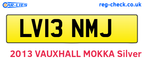 LV13NMJ are the vehicle registration plates.