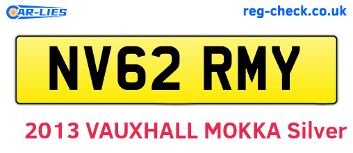 NV62RMY are the vehicle registration plates.