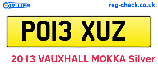 PO13XUZ are the vehicle registration plates.