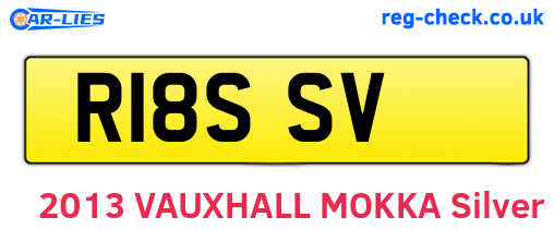 R18SSV are the vehicle registration plates.