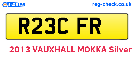 R23CFR are the vehicle registration plates.