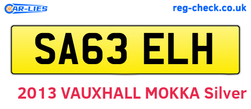 SA63ELH are the vehicle registration plates.
