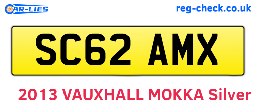 SC62AMX are the vehicle registration plates.