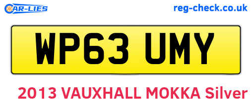 WP63UMY are the vehicle registration plates.