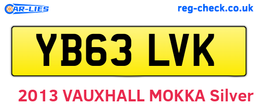YB63LVK are the vehicle registration plates.
