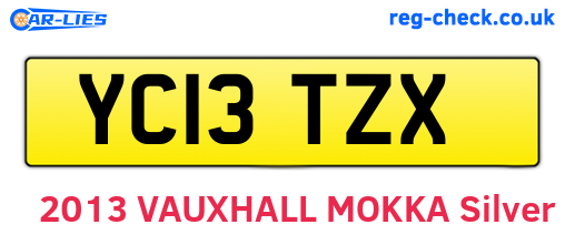YC13TZX are the vehicle registration plates.