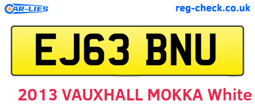 EJ63BNU are the vehicle registration plates.