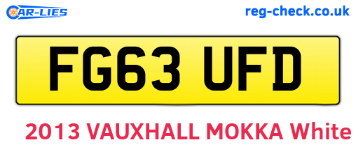 FG63UFD are the vehicle registration plates.
