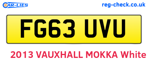 FG63UVU are the vehicle registration plates.