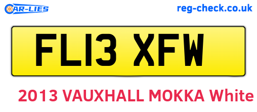 FL13XFW are the vehicle registration plates.