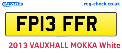 FP13FFR are the vehicle registration plates.