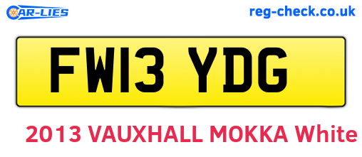 FW13YDG are the vehicle registration plates.