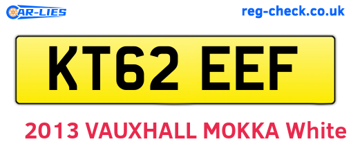 KT62EEF are the vehicle registration plates.