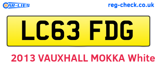 LC63FDG are the vehicle registration plates.
