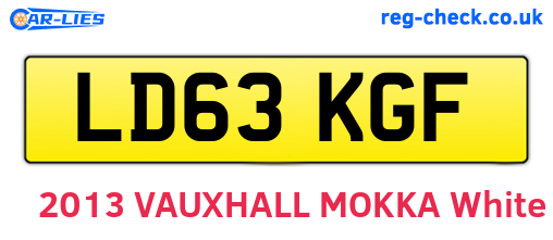 LD63KGF are the vehicle registration plates.