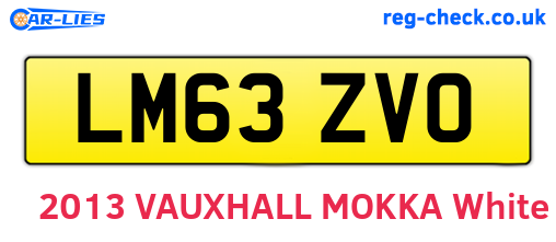 LM63ZVO are the vehicle registration plates.