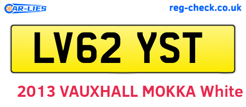 LV62YST are the vehicle registration plates.