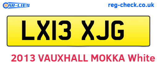 LX13XJG are the vehicle registration plates.