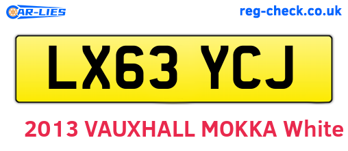 LX63YCJ are the vehicle registration plates.