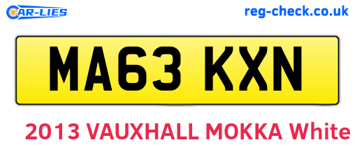 MA63KXN are the vehicle registration plates.