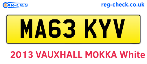 MA63KYV are the vehicle registration plates.