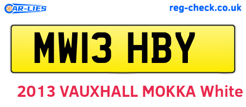 MW13HBY are the vehicle registration plates.